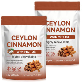 Flacon de gélules de cannelle de Ceylan JINNAGLTU avec huile MCT