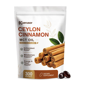 Flacon de gélules de cannelle de Ceylan Kuerusor avec étiquette visible