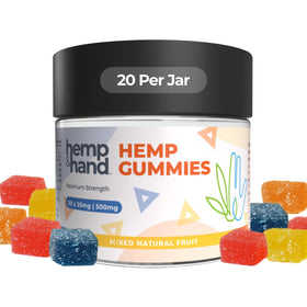 Flacon de gélules de chanvre 500mg Hemp & Hand vue de face