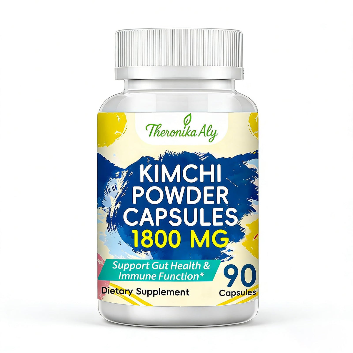 Flacon de gélules de kimchi probiotique Theronika Aly, 90 gélules végétales