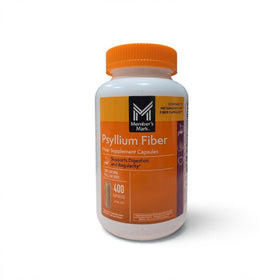 Flacon de gélules de psyllium 100% naturel MEMBER'S MARK 400 capsules