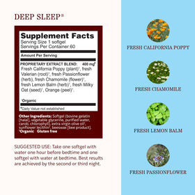 Flacon de gélules de sommeil Herbs Etc. avec étiquette