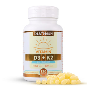 Flacon de gélules DIATMOON D3 K2 de 120 gélules
