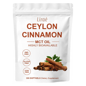 Flacon de gélules LIRAE à la cannelle de Ceylan avec huile MCT