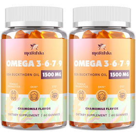 Flacon de gélules Marafiki Omega 3-6-7-9 à l'huile de baie d'argousier