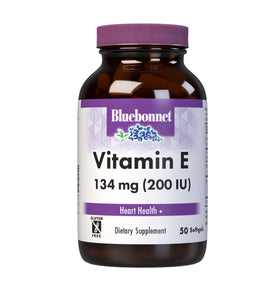Flacon de gélules molles de Vitamine E 200 IU BlueBonnet, 50 unités