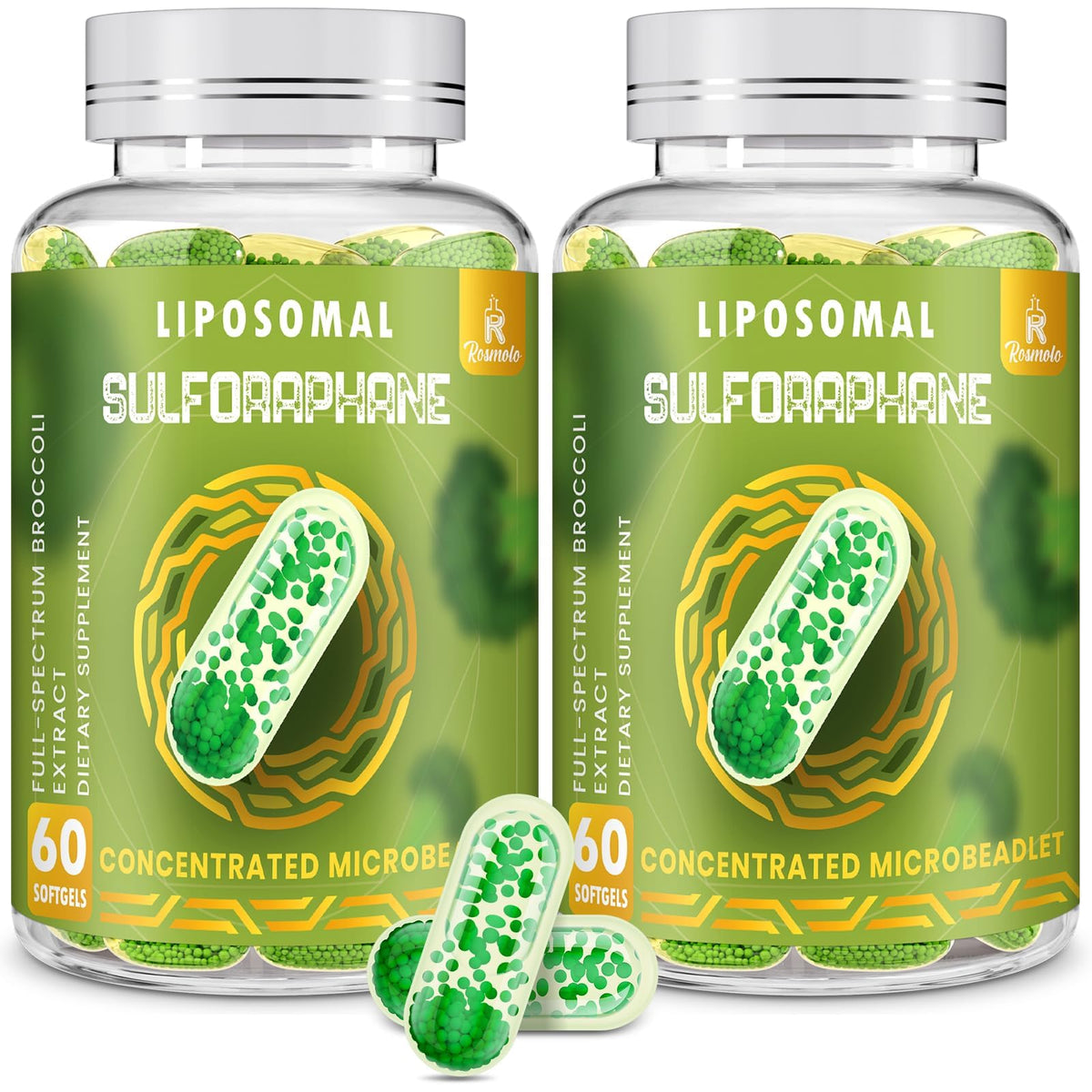 Flacon de gélules Rosmolo Sulforaphane Liposomique 800 mg