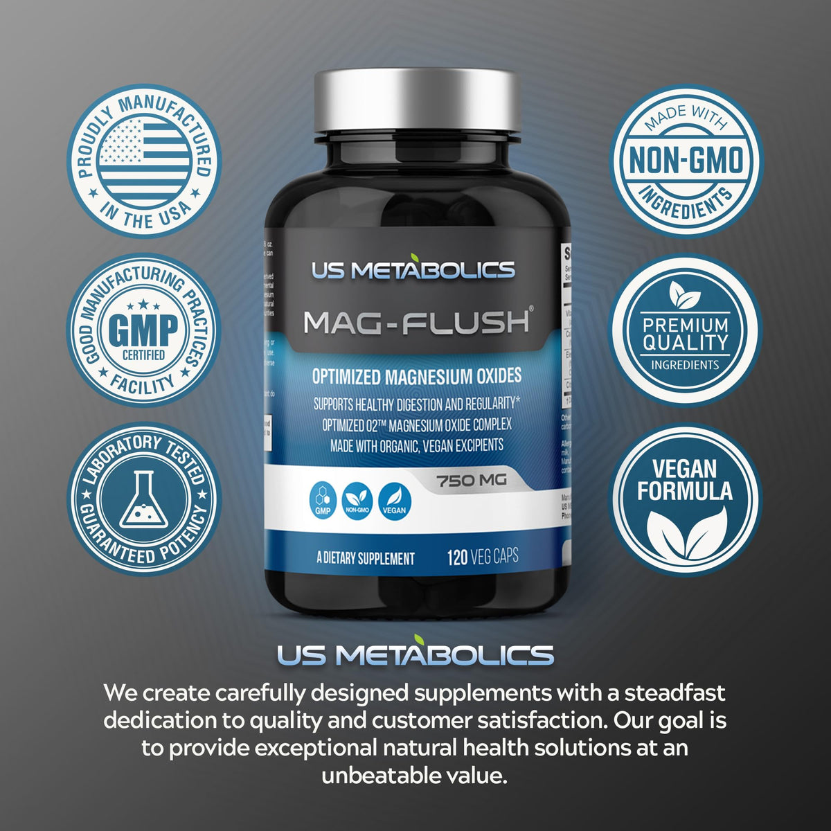 Flacon de gélules US a balanced routine Mag Flush ouvert