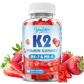 Flacon de gélules Youlikee Vitamine K2 60 gélules saveur fraise