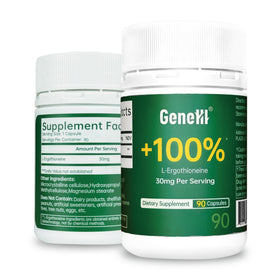 Flacon de GENEIII L-Ergothioneine 30mg avec 90 capsules