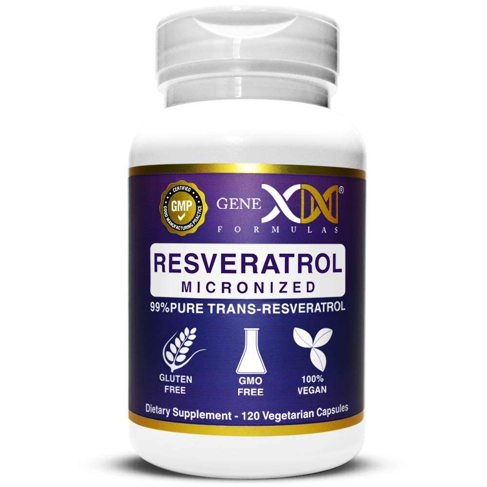 Flacon de Genex Formulas Resvératrol 1000mg avec 120 capsules