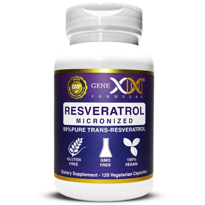 Flacon de Genex Formulas Resvératrol 1000mg avec 120 capsules