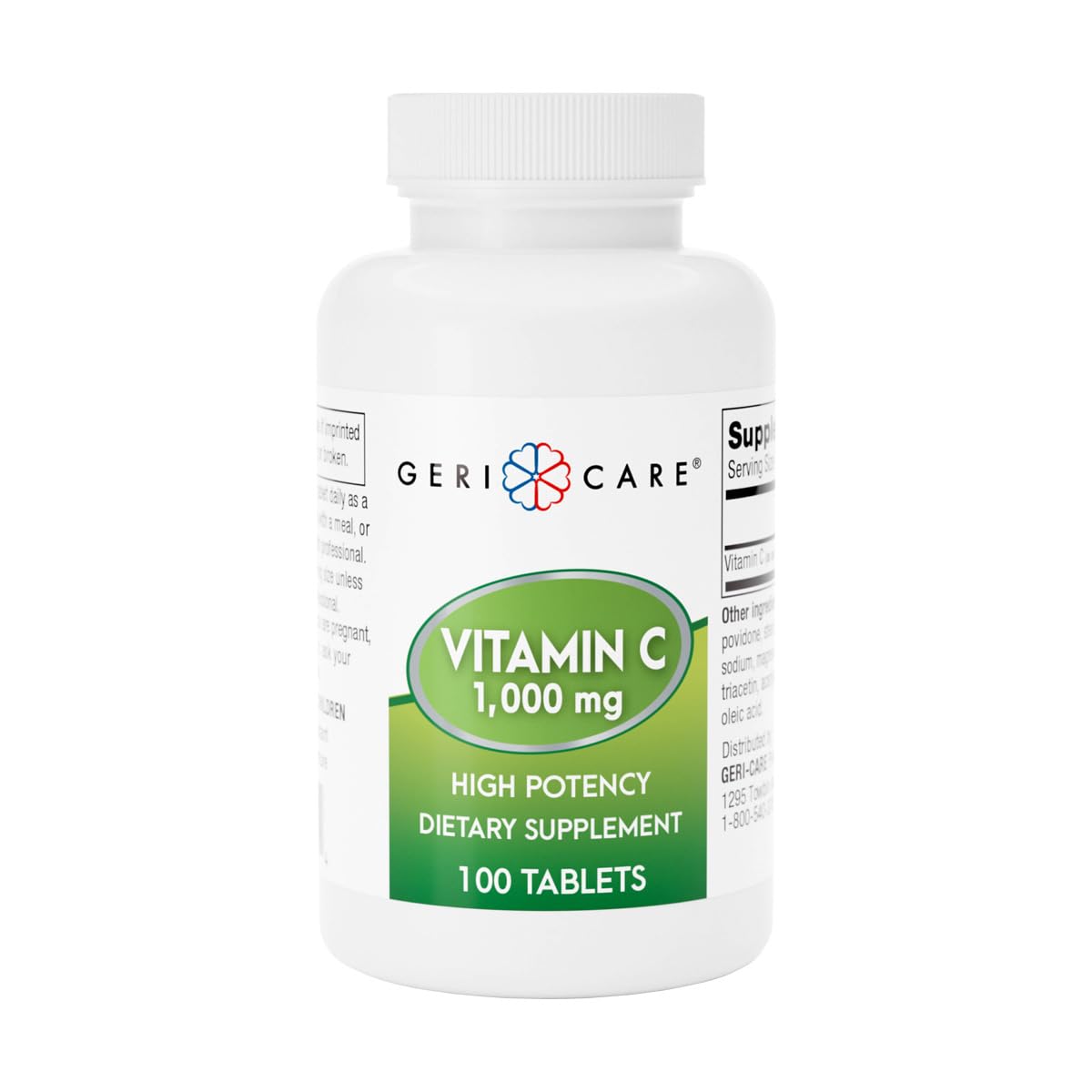 Flacon de GeriCare Vitamine C 1000 mg avec 100 comprimés