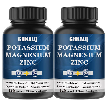 Flacon de GHKALQ complément potassium magnésium zinc 120 capsules vue avant