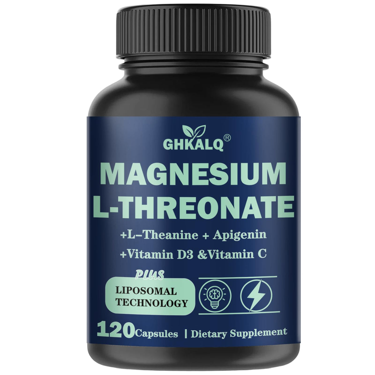 Flacon de GHKALQ Magnésium L-Thréonate 120 Capsules vue de face