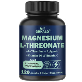 Flacon de GHKALQ Magnésium L-Thréonate 120 Capsules vue de face