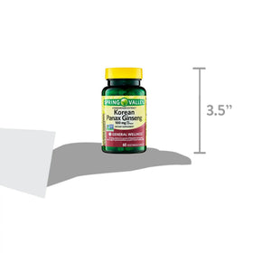 Flacon de ginseng Panax Convergence ouvert avec capsules visibles