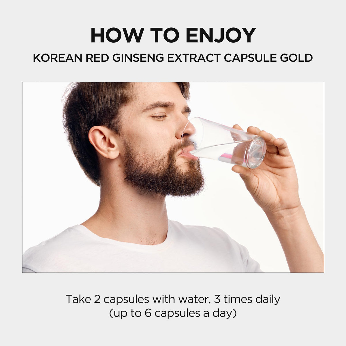 Flacon de ginseng rouge coréen avec des capsules à côté