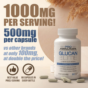Flacon de Glucan Elite Pro Formulations MD avec capsules