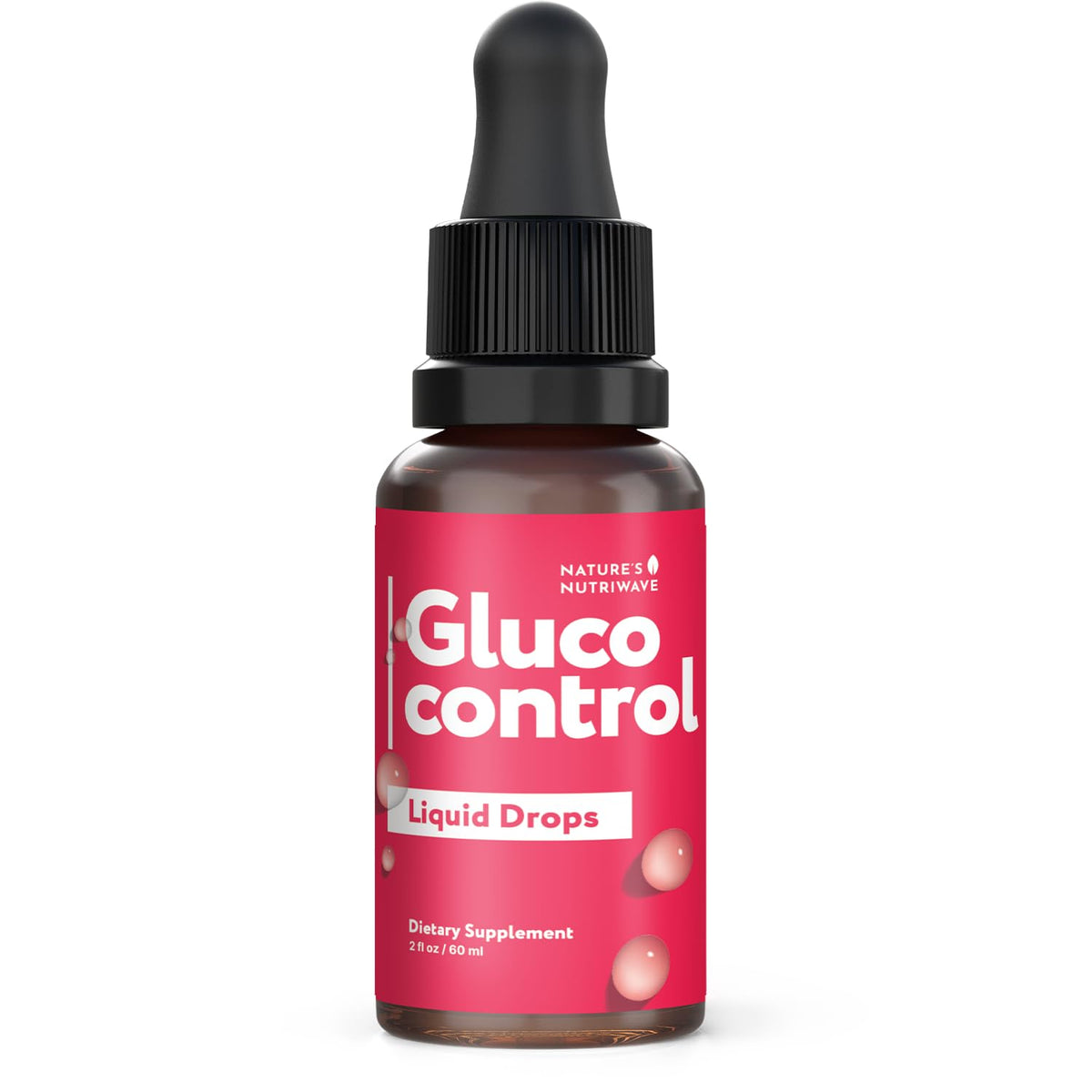 Flacon de Gluco Control 60 mL vue de face avec étiquette