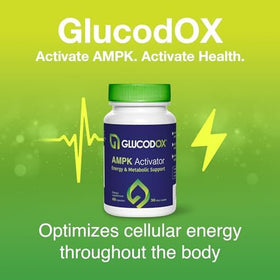 Flacon de GlucodOX AMPK Activator avec étiquette visible