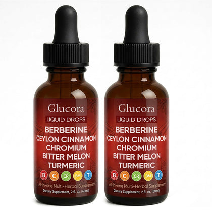 Flacon de Glucora Berberina Liquide AMOQUCT 60ml vue de face