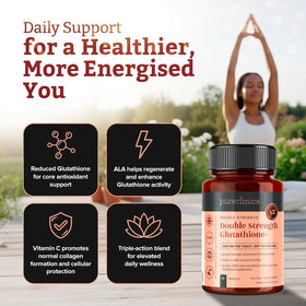 Flacon de Glutathione 1000mg ouvert avec comprimés visibles