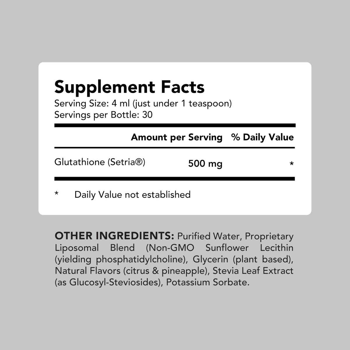 Flacon de Glutathione AMANDEAN avec dose versée
