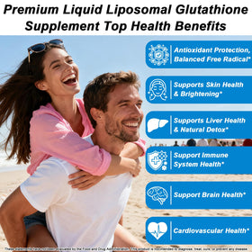 Flacon de Glutathione Liposomal 1000mg AMENQ hHEALTH avec bouchon ouvert