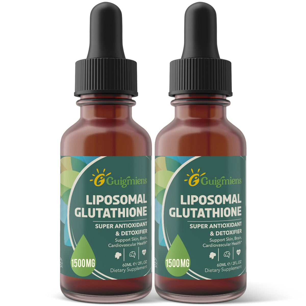 Flacon de Glutathione Liposomal Guigmiens 1500 mg, vue de face