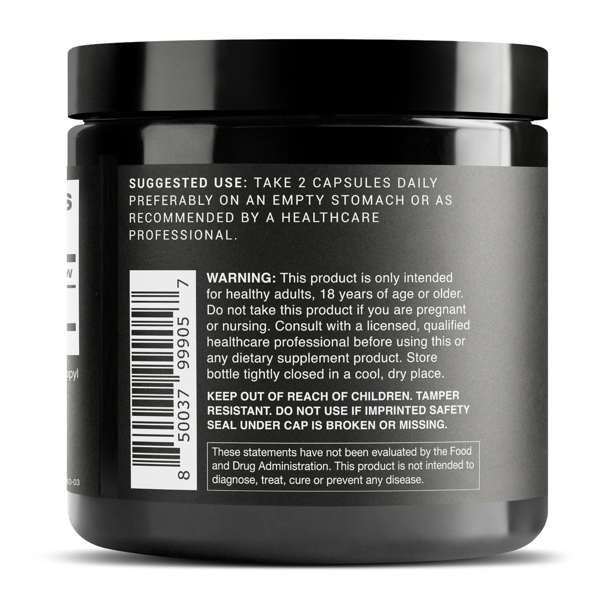 Flacon de Glutathione Toniiq avec des ingrédients naturels en arrière-plan