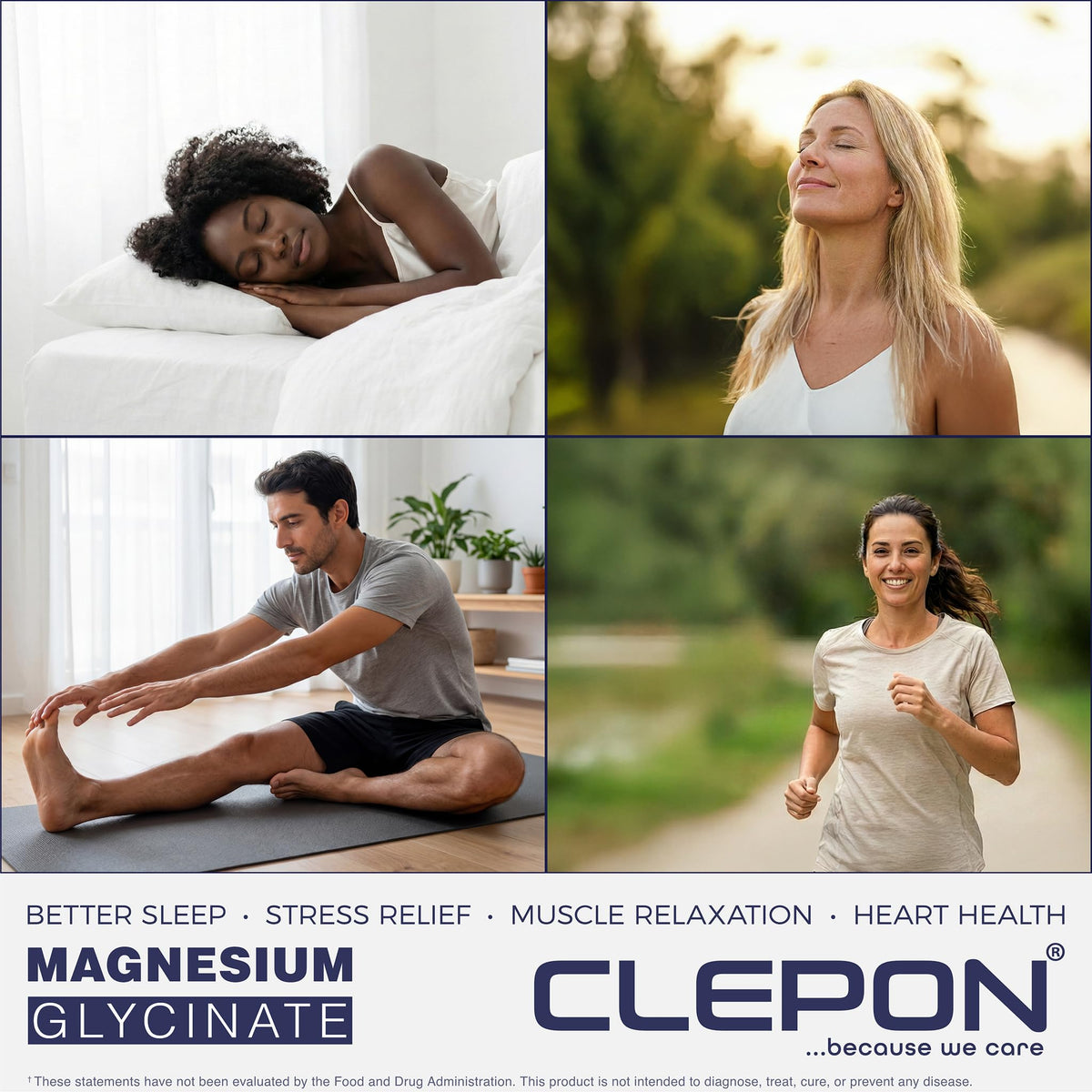 Flacon de glycinate de magnésium CLEPON ouvert avec capsules