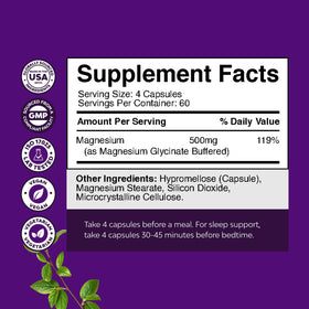 Flacon de glycinate de magnésium Natures Craft avec d'autres compléments