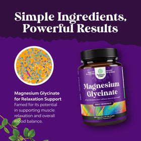Flacon de glycinate de magnésium Natures Craft ouvert