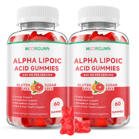 Flacon de gommes d'acide alpha-lipoïque MOORGUMY 600mg face avant
