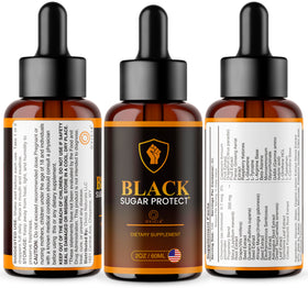 Flacon de gouttes Black Sugar Protect OVICIA avec son emballage