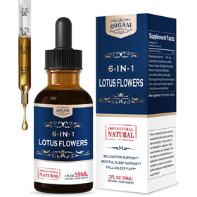 Flacon de gouttes d'extrait de fleurs de lotus ORGANIHERBENCE 30 ml
