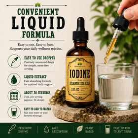 Flacon de Gouttes d'Iode HERBALICIOUS 60 ml avec compte-gouttes