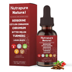 Flacon de Gouttes de Berbérine Nutrapure 60ml vue de face