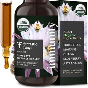 Flacon de gouttes de champignon bio Fantastic Fungi 30ml vue de face