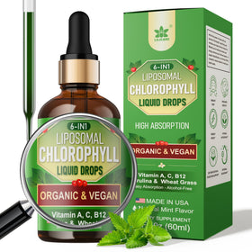 Flacon de gouttes de chlorophylle liquides liposomales LILICARE 60ml