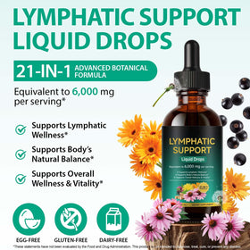 Flacon de gouttes de drainage lymphatique AEBEFBAW avec étiquette
