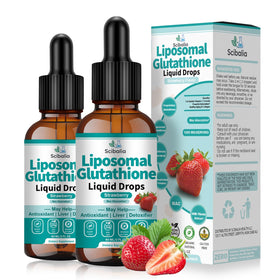 Flacon de gouttes de glutathion liposomal Scibalia avec étiquette visible