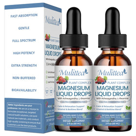 Flacon de gouttes de magnésium glycinate Mulittea 290g vue de face