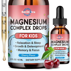 Flacon de gouttes de magnésium glycinate ReviNutra 150g vue de face