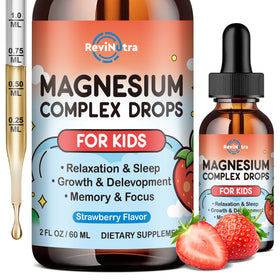 Flacon de gouttes de magnésium glycinate ReviNutra 150g vue de face