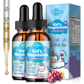 Flacon de gouttes de magnésium glycinate ReviNutra pour enfants, vue avant