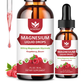 Flacon de gouttes de magnésium glycinate WOGORGT 30mL vue de face