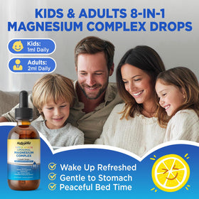 Flacon de gouttes de magnésium HOLLEGEND avec dosage sur étiquette