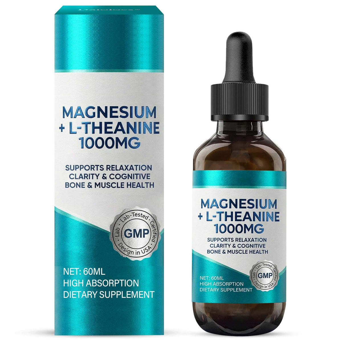 Flacon de gouttes de magnésium L-thréonate Daioloes 60 ml